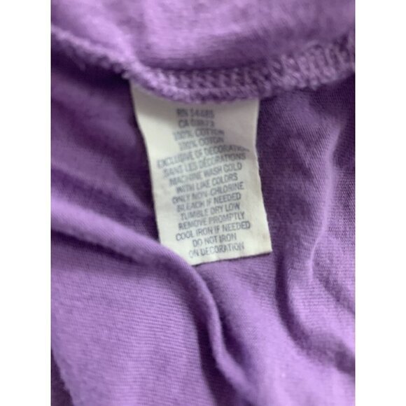 American Eagle Womens XS Graphic Tee Purple Stargazer Embroidered Top - Picture 8 of 8